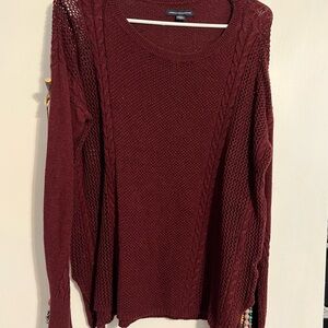 American Eagle Outfitters Maroon Crew Neck Sweater